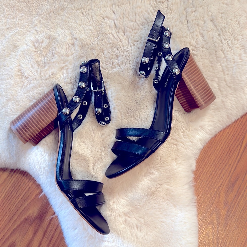 Marc Fisher Lantern Studded Ankle Strap Sandals